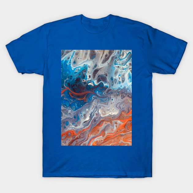 Fluid acrylic painting T-Shirt by baksuart